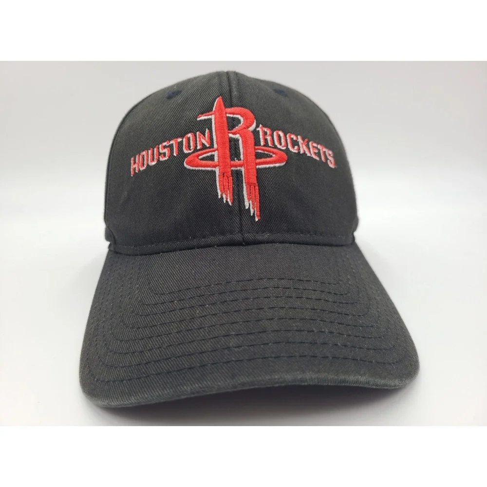 Houston Rockets Adidas Adjustable Hat Cap Dad Men Women NBA Basketball Black Red